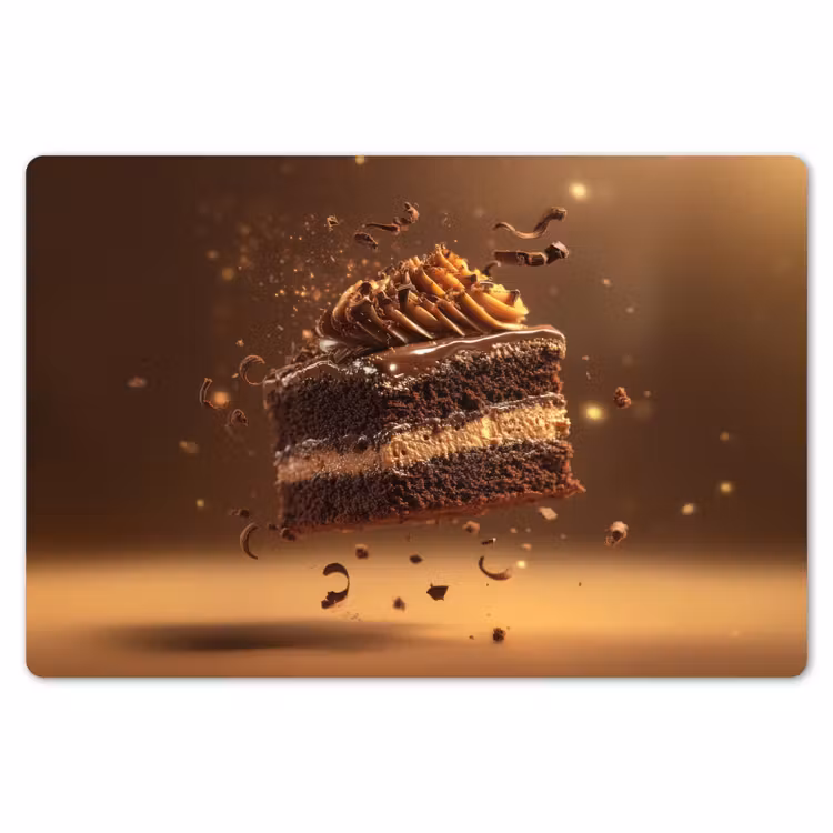 Taart - Chocolade - Eten - Brownie Placemat vinyl groot -zzsfeer1_Kitchenyeah-website