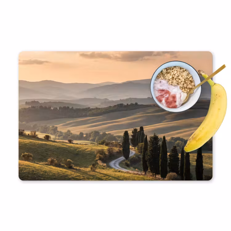 Toscaans - Landschap - Heuvels Placemat vinyl groot -zzzproduct_Kitchenyeah-website