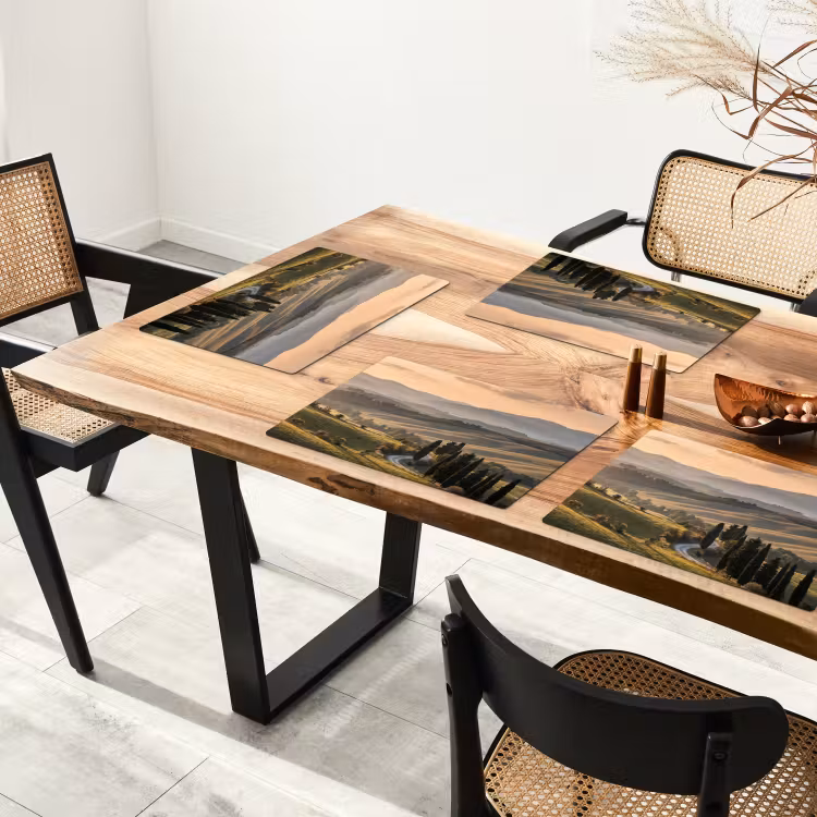 Toscaans - Landschap - Heuvels Placemat vinyl groot -zzsfeer4_Kitchenyeah-website