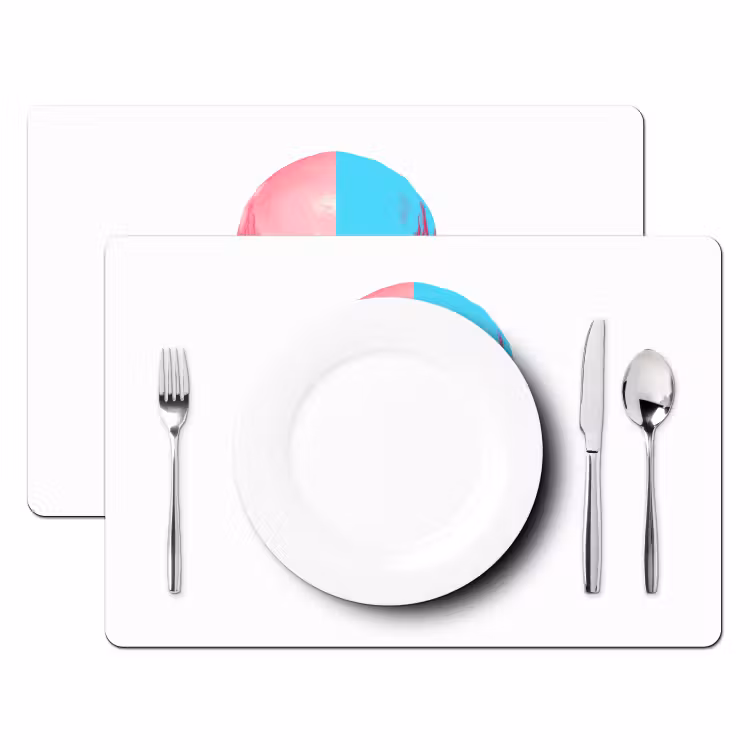 Schedel - Grafisch - Roze - Verdeeld Placemat vinyl groot -zzsfeer2_Kitchenyeah-website