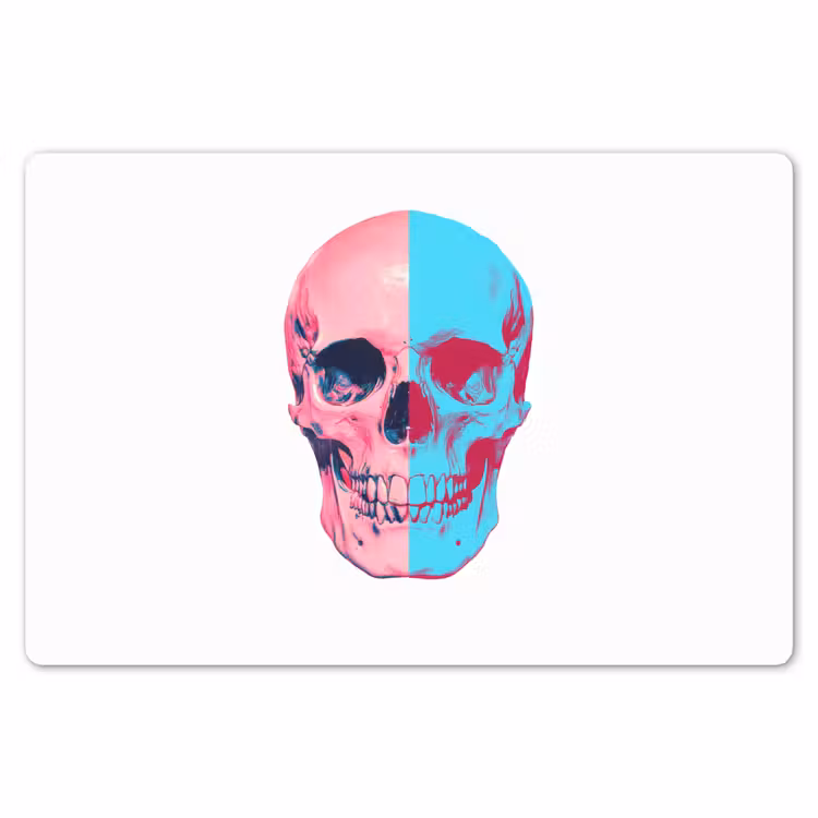 Schedel - Grafisch - Roze - Verdeeld Placemat vinyl groot -zzsfeer1_Kitchenyeah-website