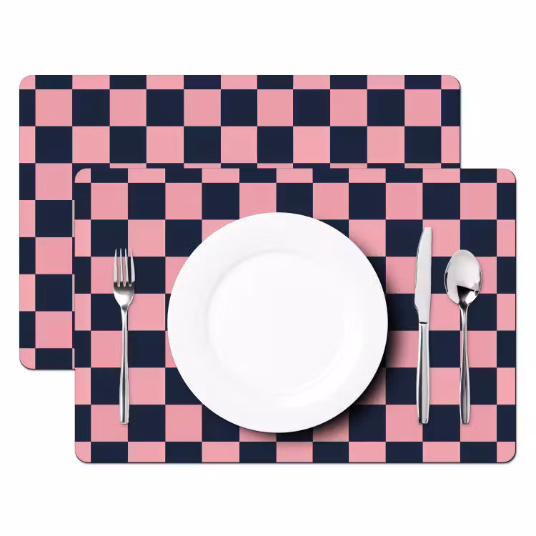 Traditioneel - Patroon - Blauw - Roze Placemat vinyl groot 368 -zzsfeer2_Kitchenyeah-website