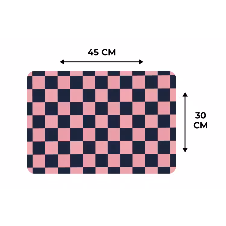 Traditioneel - Patroon - Blauw - Roze Placemat vinyl groot 368 -specs