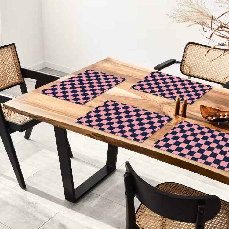 Traditioneel - Patroon - Blauw - Roze Placemat vinyl groot 368 -zzsfeer4_Kitchenyeah-website