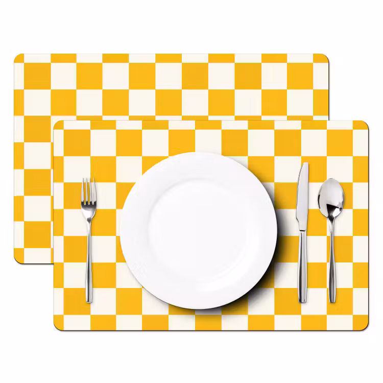 Traditioneel - Patroon - Geel Placemat vinyl groot 368 -zzsfeer2_Kitchenyeah-website