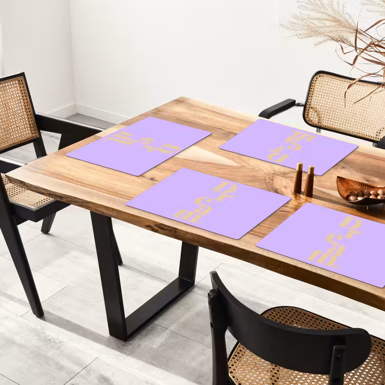 Dream - Paars - Typografisch Placemat vinyl groot -zzsfeer4_Kitchenyeah-website