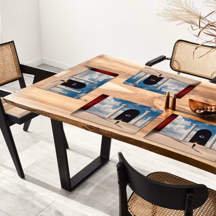 Tischset - 6 Stück - Traum – Wüste – Auge - Droom - Woestijn - Oog Placemat vinyl groot