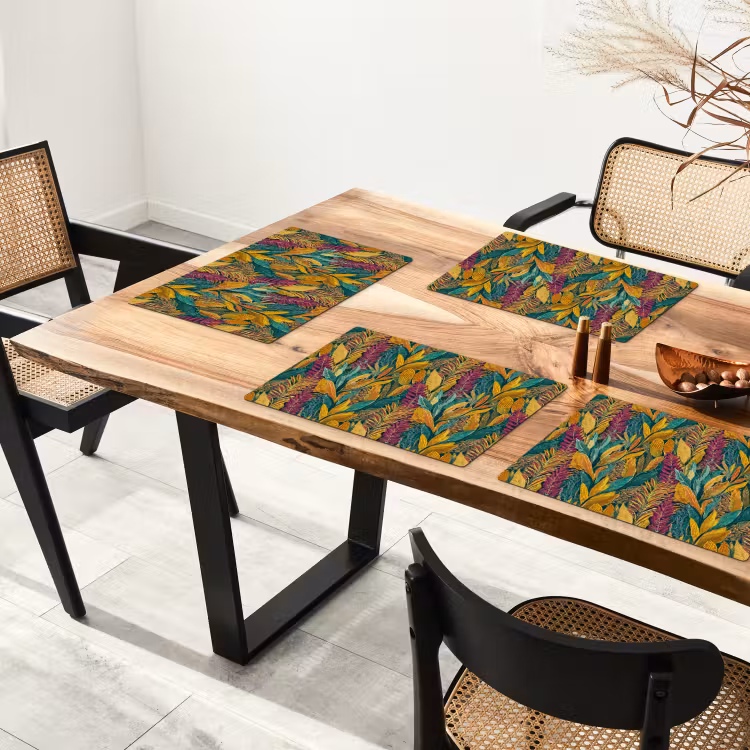 Tropische - Botanisch - Patroon - Kleurrijk - Exotisch Placemat vinyl groot 368 -zzsfeer4_Kitchenyeah-website