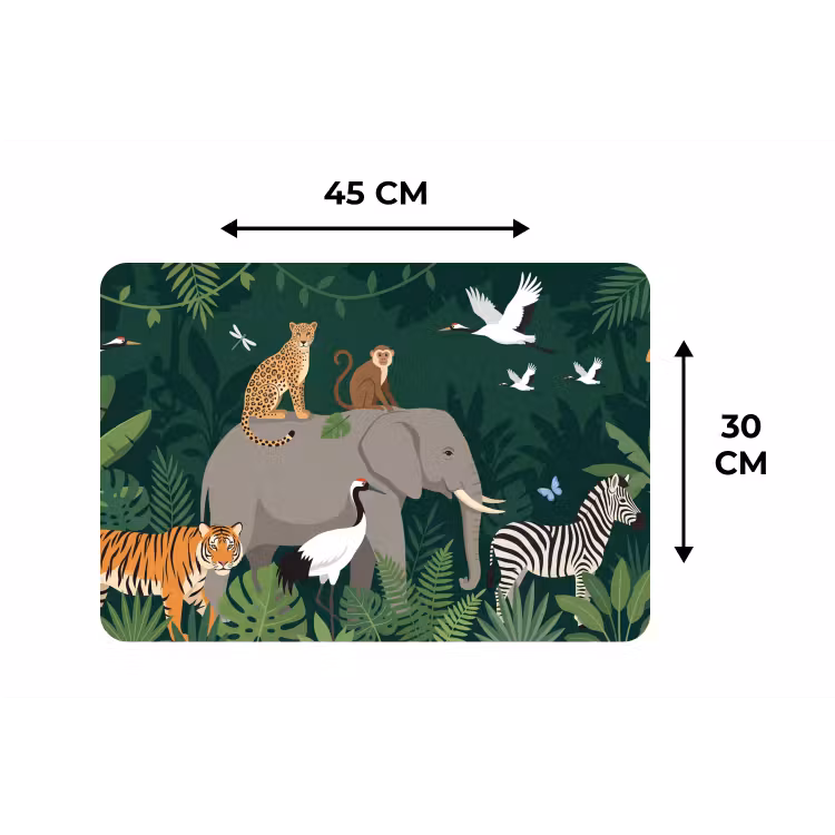 Tropisch - Jungle - Groen Placemat vinyl groot -specs
