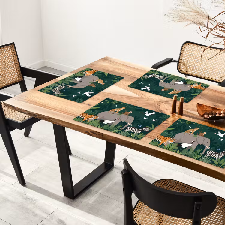 Tropisch - Jungle - Groen Placemat vinyl groot -zzsfeer4_Kitchenyeah-website