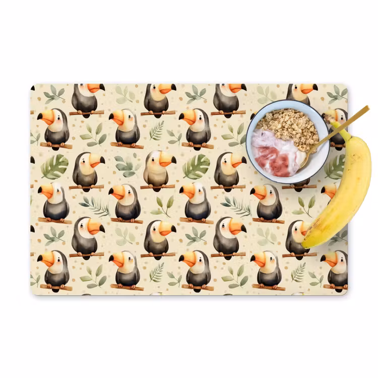 Toekans - Exotisch - Kleurrijk Placemat vinyl groot 368 -zzzproduct_Kitchenyeah-website