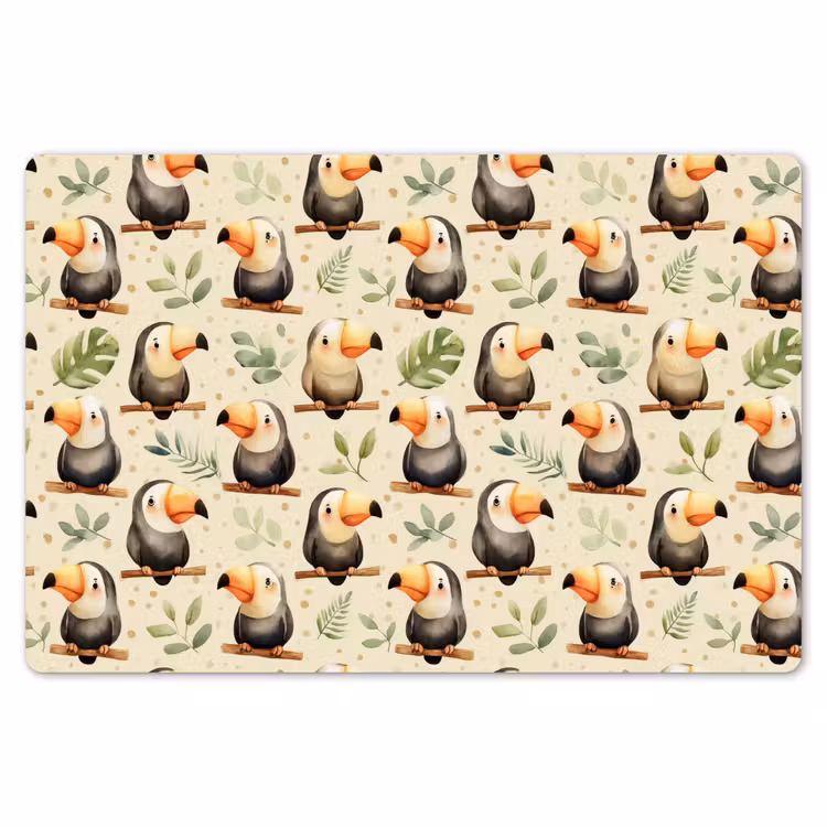 Toekans - Exotisch - Kleurrijk Placemat vinyl groot 368 -zzsfeer1_Kitchenyeah-website