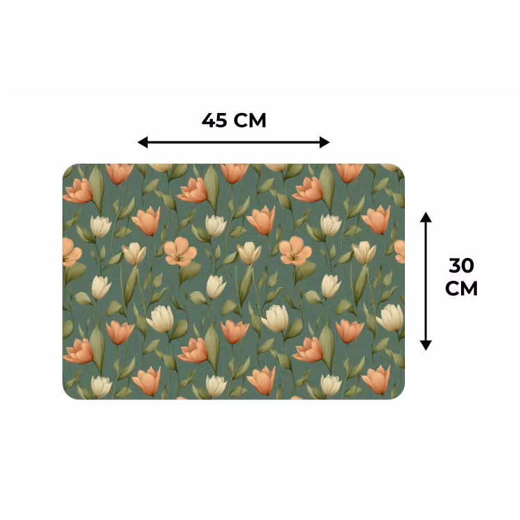 Tulpen - Botanisch - Groen Placemat vinyl groot 368 -specs
