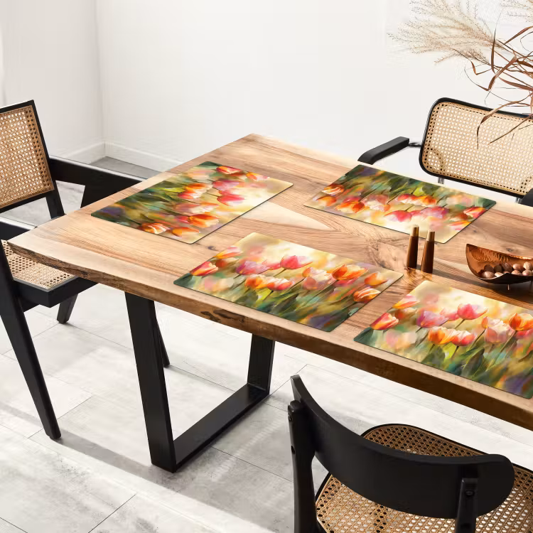 Tulpen - Sprookjesachtig - Kleurrijk Placemat vinyl groot -zzsfeer4_Kitchenyeah-website