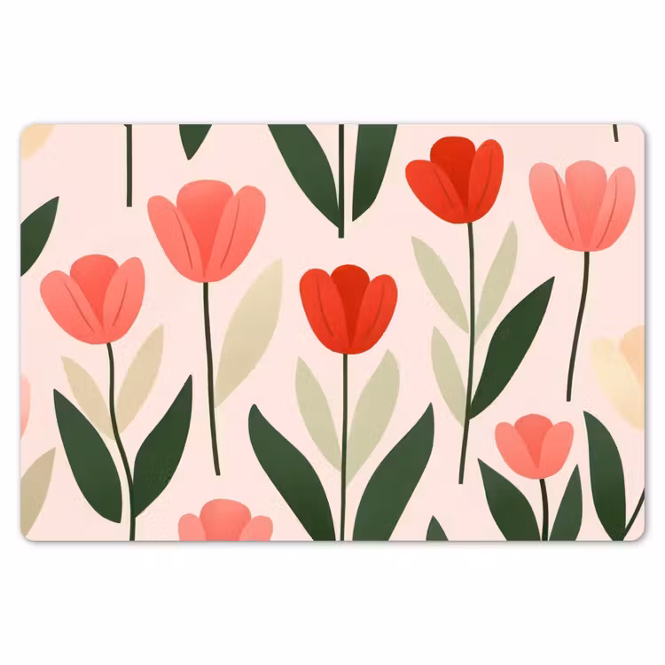Tulpen - Modern - Roze Placemat vinyl groot -zzsfeer1_Kitchenyeah-website