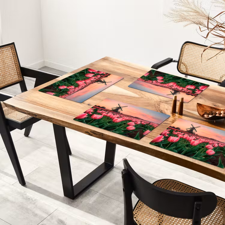 Tulpen - Molen - Nederland Placemat vinyl groot -zzsfeer4_Kitchenyeah-website