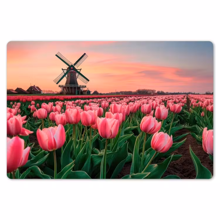 Tulpen - Molen - Nederland Placemat vinyl groot -zzsfeer1_Kitchenyeah-website