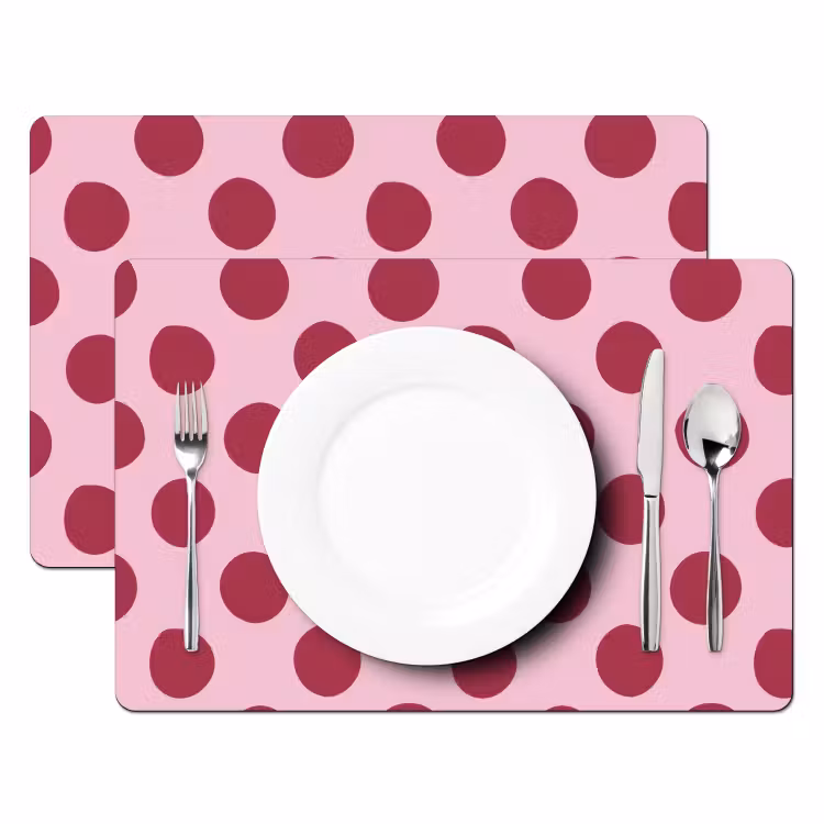 Stippen - Patroon - Bordeaux Placemat vinyl groot 368 -zzsfeer2_Kitchenyeah-website
