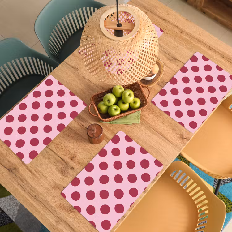 Stippen - Patroon - Bordeaux Placemat vinyl groot 368 -zzsfeer5_Kitchenyeah-website
