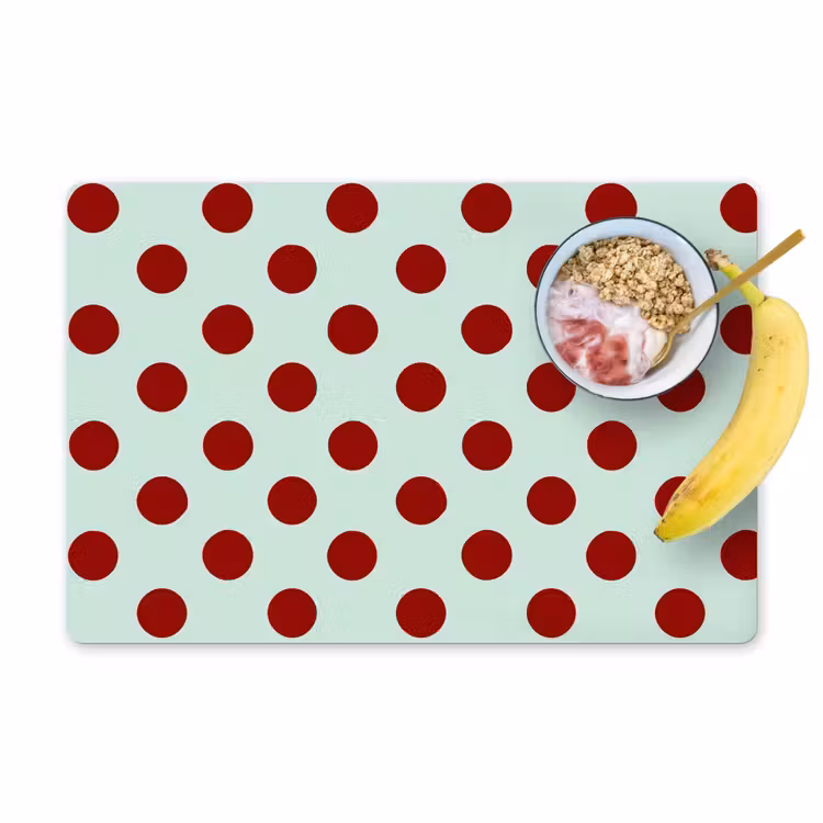 Polka - Dots - Rood Placemat vinyl groot 368 -zzzproduct_Kitchenyeah-website