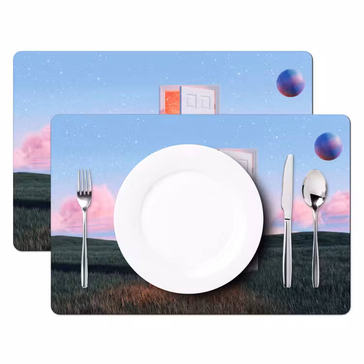 Tischset - 6 Stück - Tür – Fantasie – Raum - Deur - Fantasie - Ruimte Placemat vinyl groot