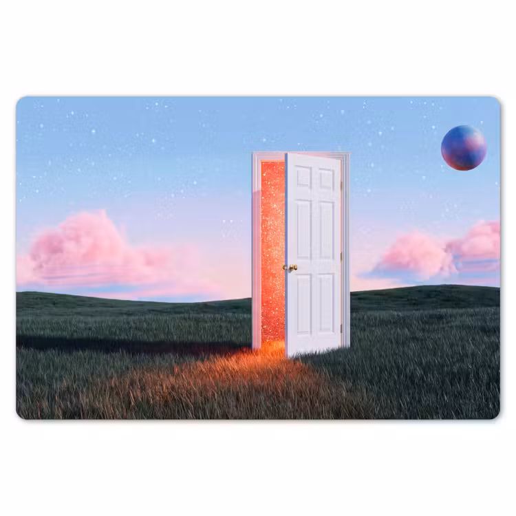 Tischset - 6 Stück - Tür – Fantasie – Raum - Deur - Fantasie - Ruimte Placemat vinyl groot