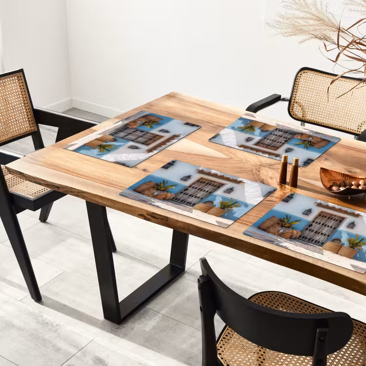 Deur - Manden - Planten Placemat vinyl groot -zzsfeer4_Kitchenyeah-website