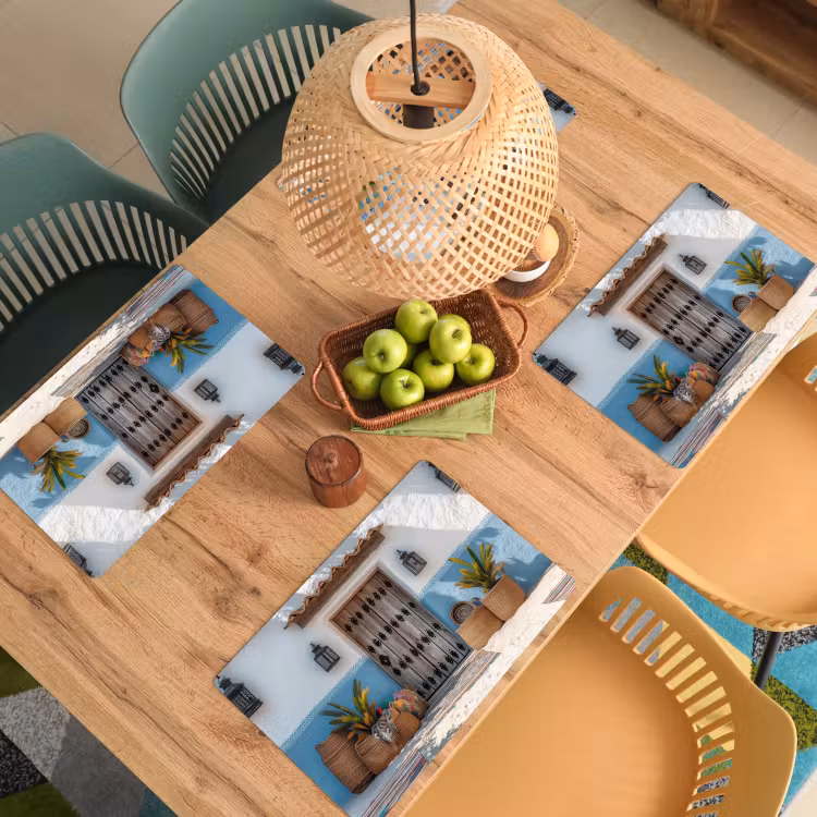 Deur - Manden - Planten Placemat vinyl groot -zzsfeer5_Kitchenyeah-website