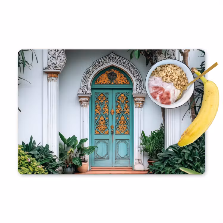 Deur - Patronen - Planten Placemat vinyl groot -zzzproduct_Kitchenyeah-website