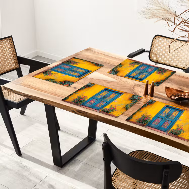Deuren - Kleurrijk - Planten Placemat vinyl groot -zzsfeer4_Kitchenyeah-website