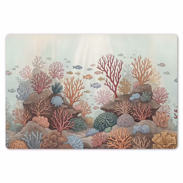 Onderwater - Koraal - Vis - Natuur Placemat vinyl groot -zzsfeer1_Kitchenyeah-website