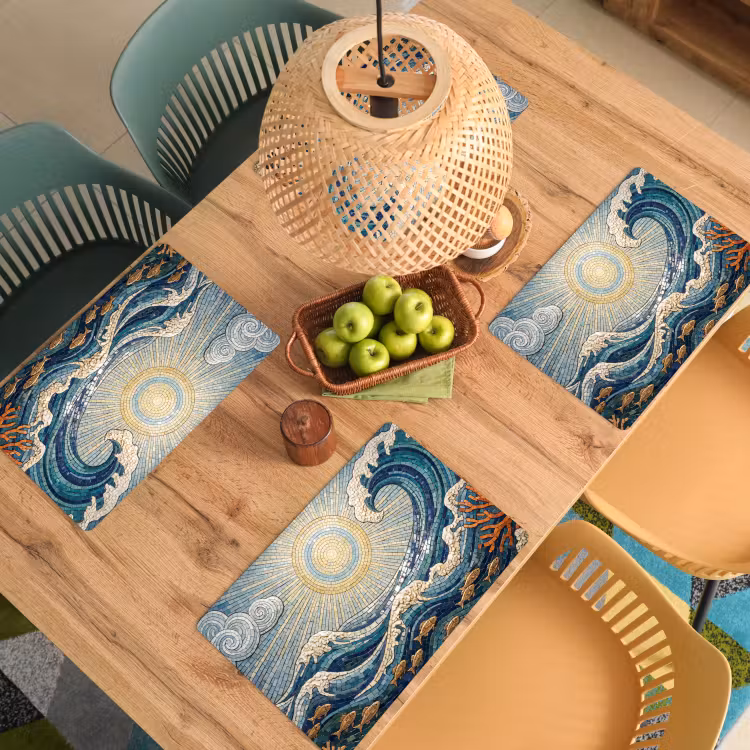 Onderwater - Koraal - Vis - Natuur - Kunst Placemat vinyl groot -zzsfeer5_Kitchenyeah-website