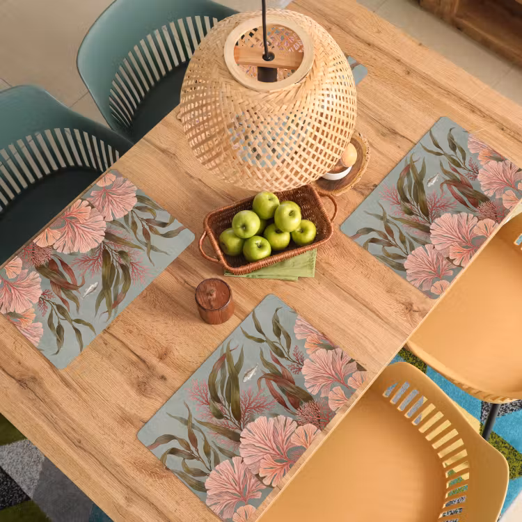 Onderwater - Planten - Vis - Vintage - Groen Placemat vinyl groot -zzsfeer5_Kitchenyeah-website