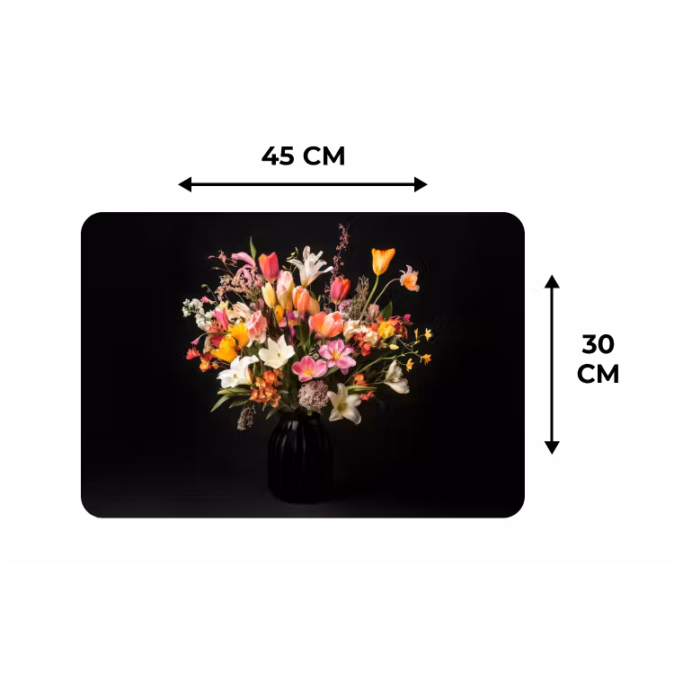 Vaas - Bloemen - Tulpen Placemat vinyl groot -specs