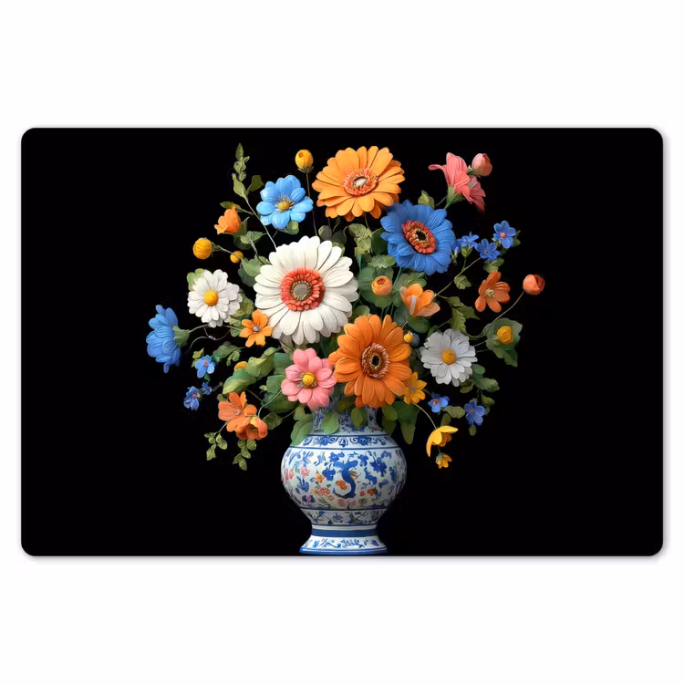 Vaas - Boeket - Bloemen - Kleur Placemat vinyl groot -zzsfeer1_Kitchenyeah-website