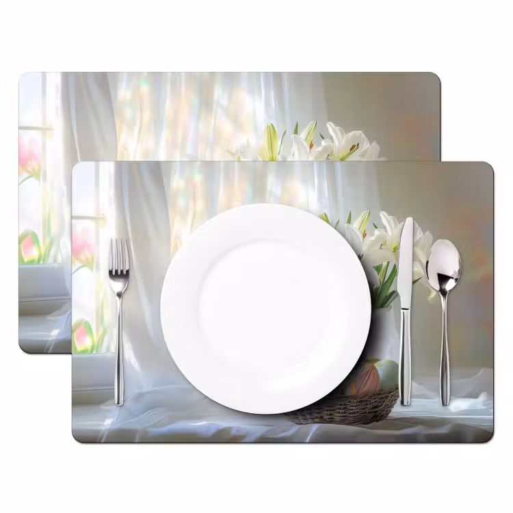 Vaas - Eieren - Bloemen Placemat vinyl groot -zzsfeer2_Kitchenyeah-website