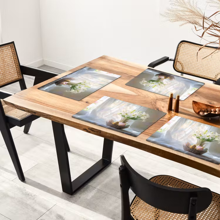 Vaas - Eieren - Bloemen Placemat vinyl groot -zzsfeer4_Kitchenyeah-website
