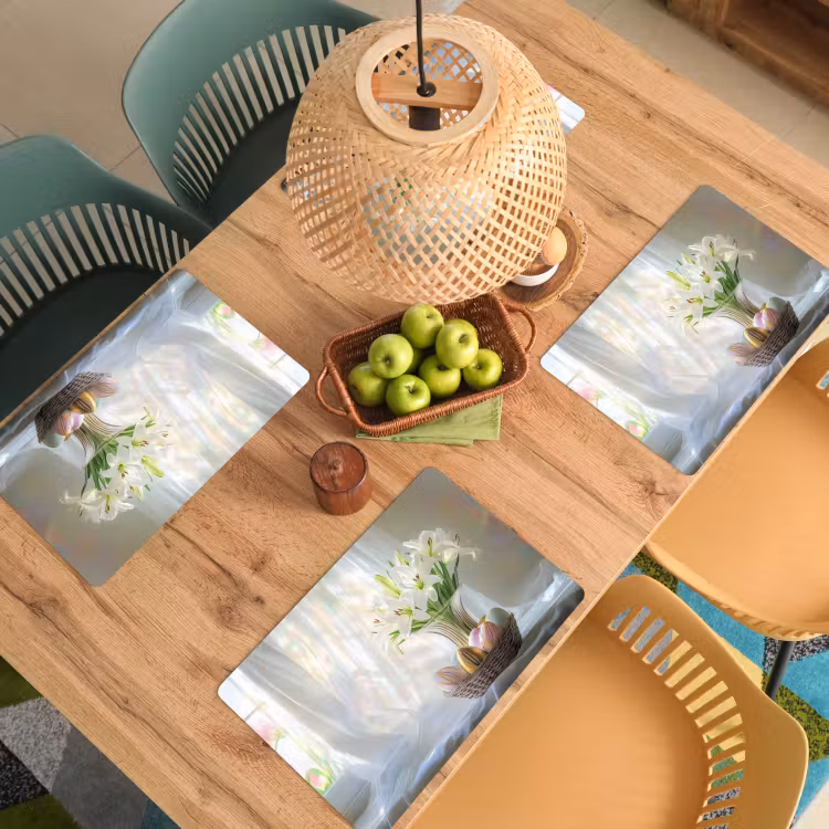 Vaas - Eieren - Bloemen Placemat vinyl groot -zzsfeer5_Kitchenyeah-website