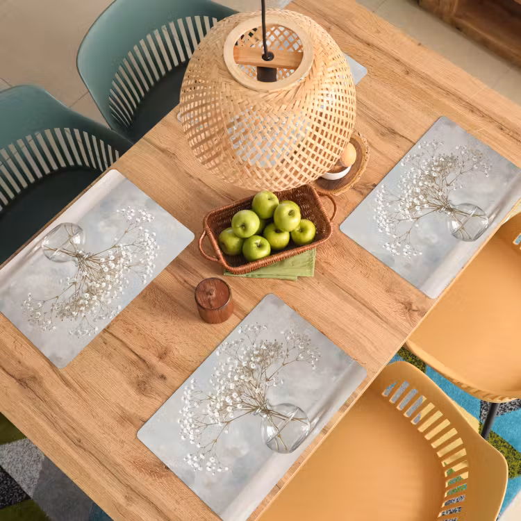 Vaas - Gipskruid - Wit Placemat vinyl groot -zzsfeer5_Kitchenyeah-website