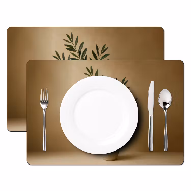 Vaas - Olijftakken - Bladeren - Beige Placemat vinyl groot -zzsfeer2_Kitchenyeah-website