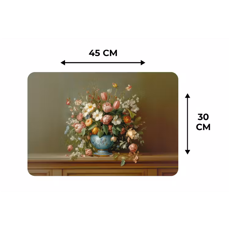 Vaas - Pastel - Kleuren - Bloemen Placemat vinyl groot -specs