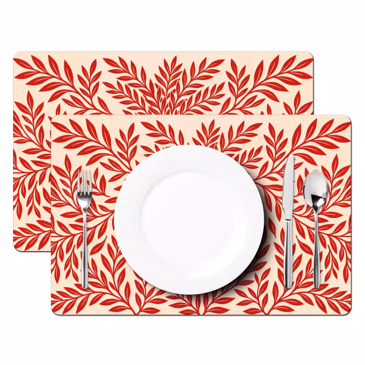 Vaas - Planten - Decoratie - Abstract - Rood Placemat vinyl groot -zzsfeer2_Kitchenyeah-website