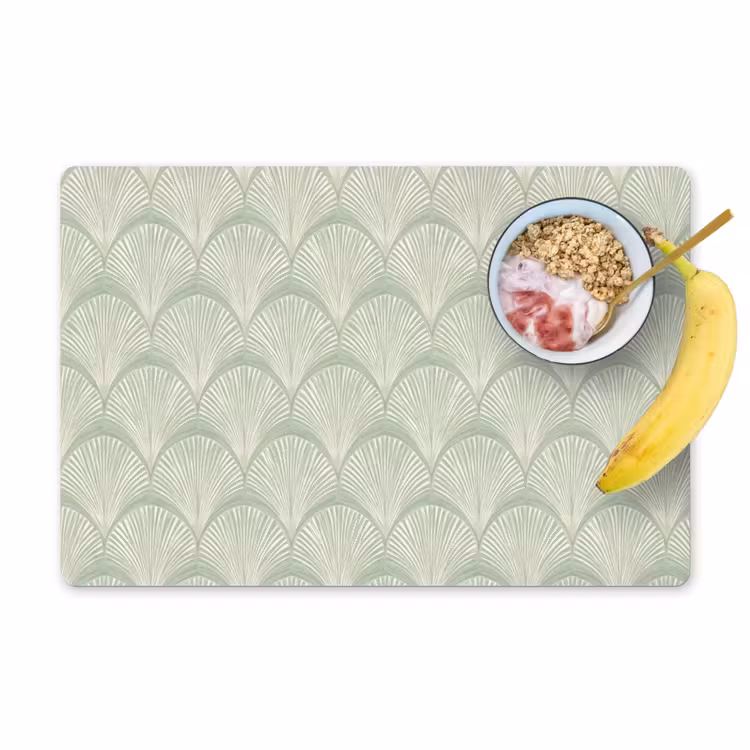 Waaiers - Patroon - Groen Placemat vinyl groot 368 -zzzproduct_Kitchenyeah-website