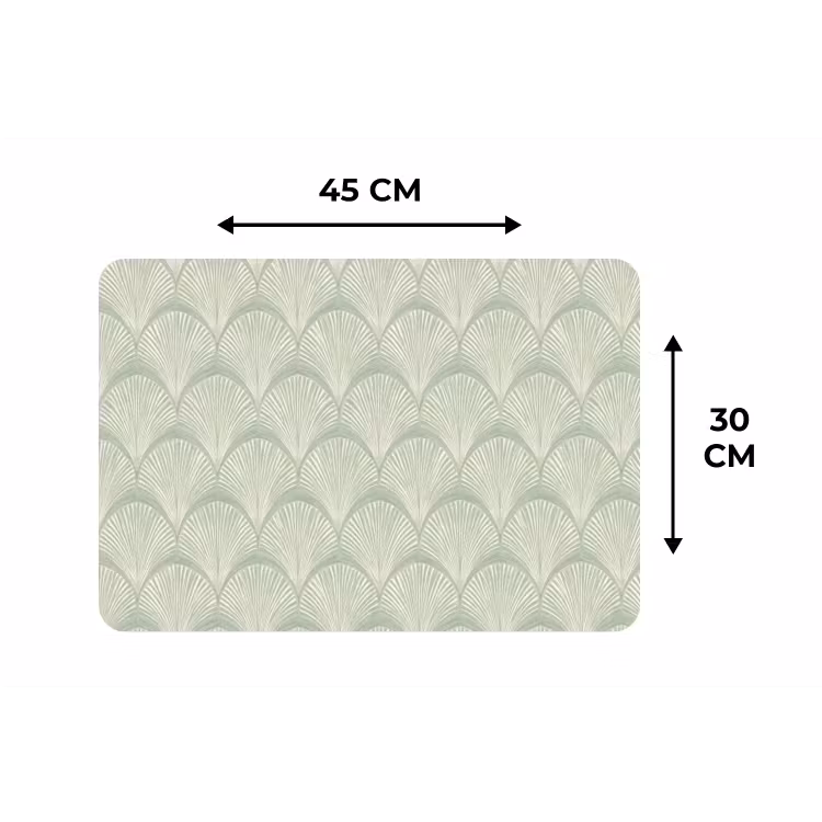 Waaiers - Patroon - Groen Placemat vinyl groot 368 -specs