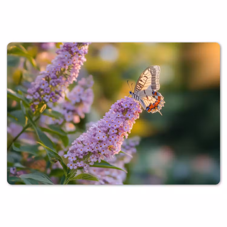 Sierlijke - Vlinder - Paarse - Bloemen Placemat vinyl groot -zzsfeer1_Kitchenyeah-website