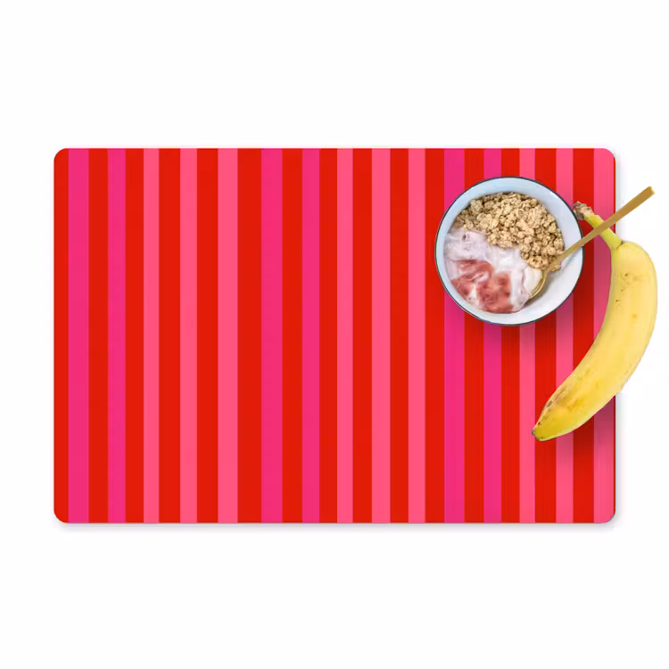 Verticaal - Strepen - Roze Placemat vinyl groot 368 -zzzproduct_Kitchenyeah-website