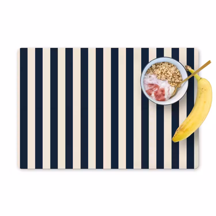 Verticale strepen - Blauw - Crème Placemat vinyl groot 368 -zzzproduct_Kitchenyeah-website