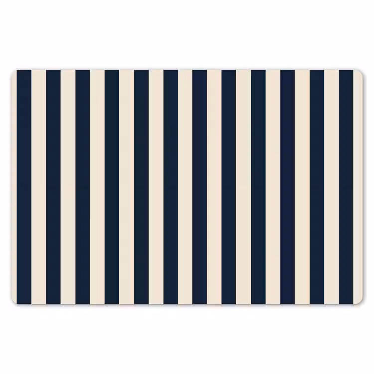 Verticale strepen - Blauw - Crème Placemat vinyl groot 368 -zzsfeer1_Kitchenyeah-website