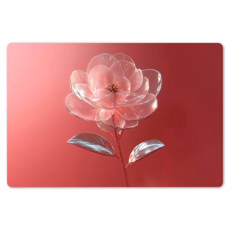 Sierlijk - Bloem - Roze - Glazen Placemat vinyl groot -zzsfeer1_Kitchenyeah-website