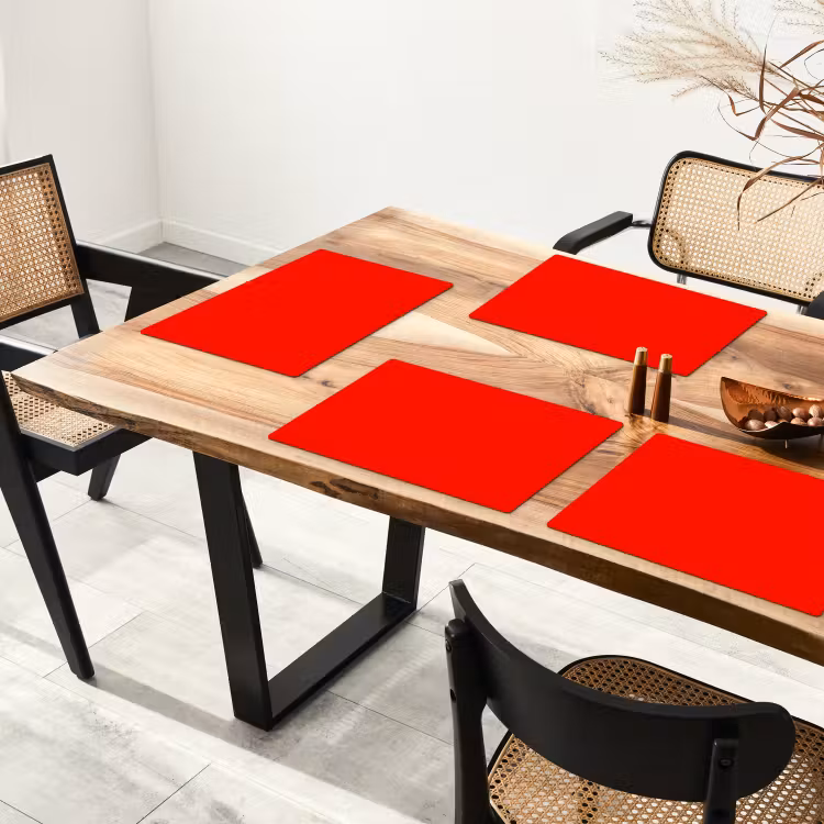 Vibrant - Vermilion - Rood Placemat vinyl groot 368 -zzsfeer4_Kitchenyeah-website